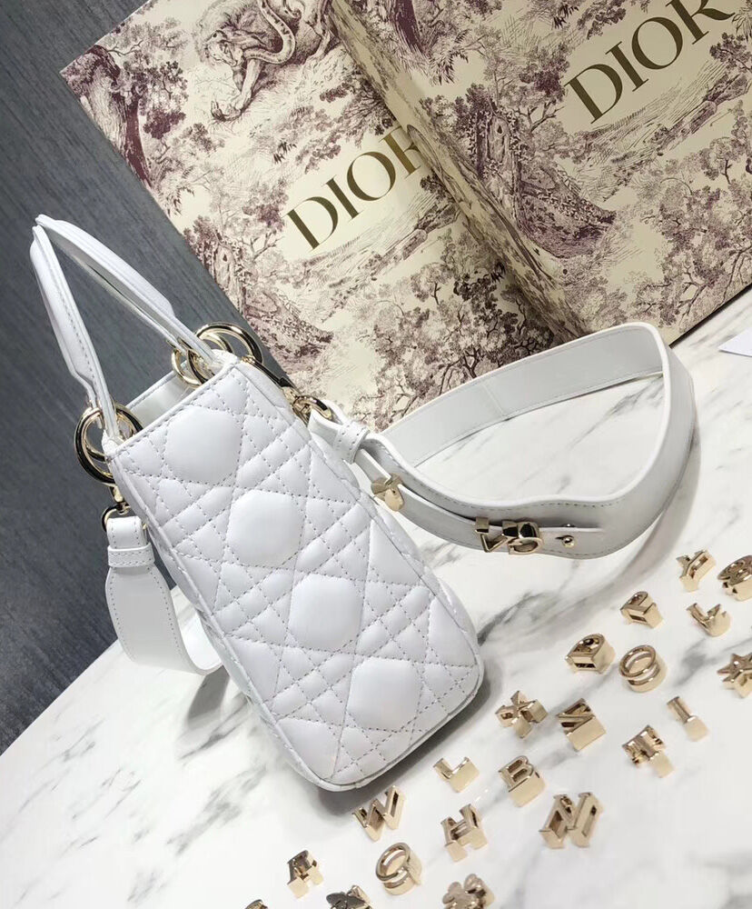 Christian Dior Lady Dior My Abcdior Bag White